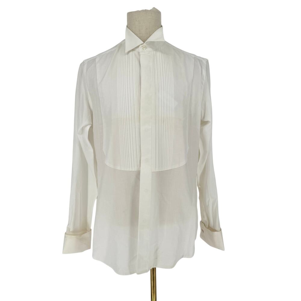 Robert Graham Embroidered Tuxedo Shirt *AS IS* STAINED AND DISCOLORED!! M